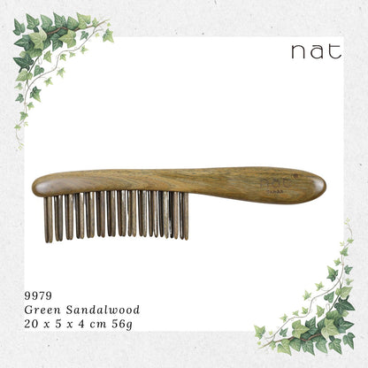 NAT Natural Classic Green Sandalwood Hair Brush [9979]
