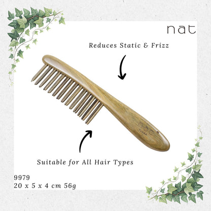 NAT Natural Classic Green Sandalwood Hair Brush [9979]