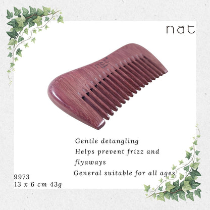 NAT Natural Purpleheart Wood Comb [9973]