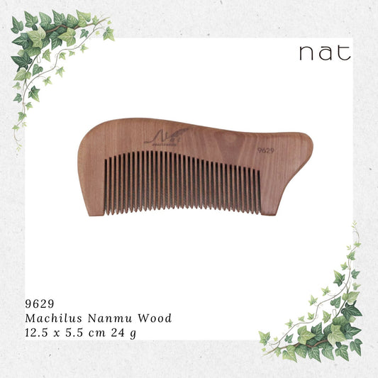 NAT Natural Machilus Nanmu Anti Static Wooden Comb [9629]