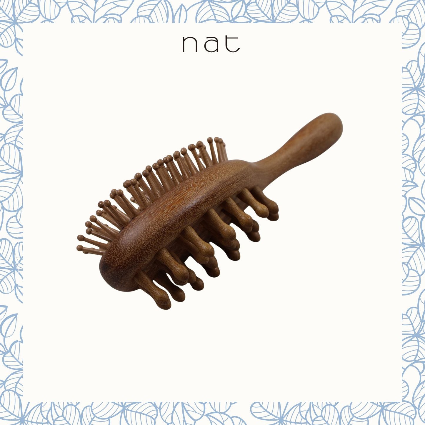 NAT Natural Massaging Massage Red Sandalwood Paddle Brush [BW83]