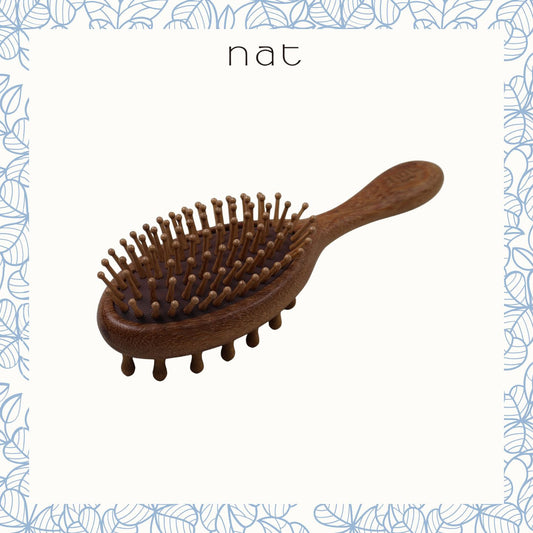 NAT Natural Massaging Massage Red Sandalwood Paddle Brush [BW83]