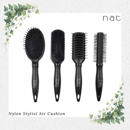 NAT PRO Professional Nylon Stylist Air Cushion Brushes with Ergonomic Grip