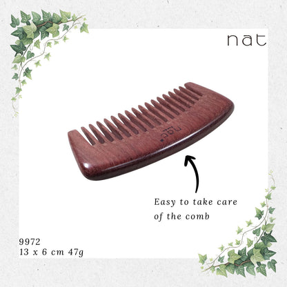 NAT Natural Purpleheart Wood Comb [9972]