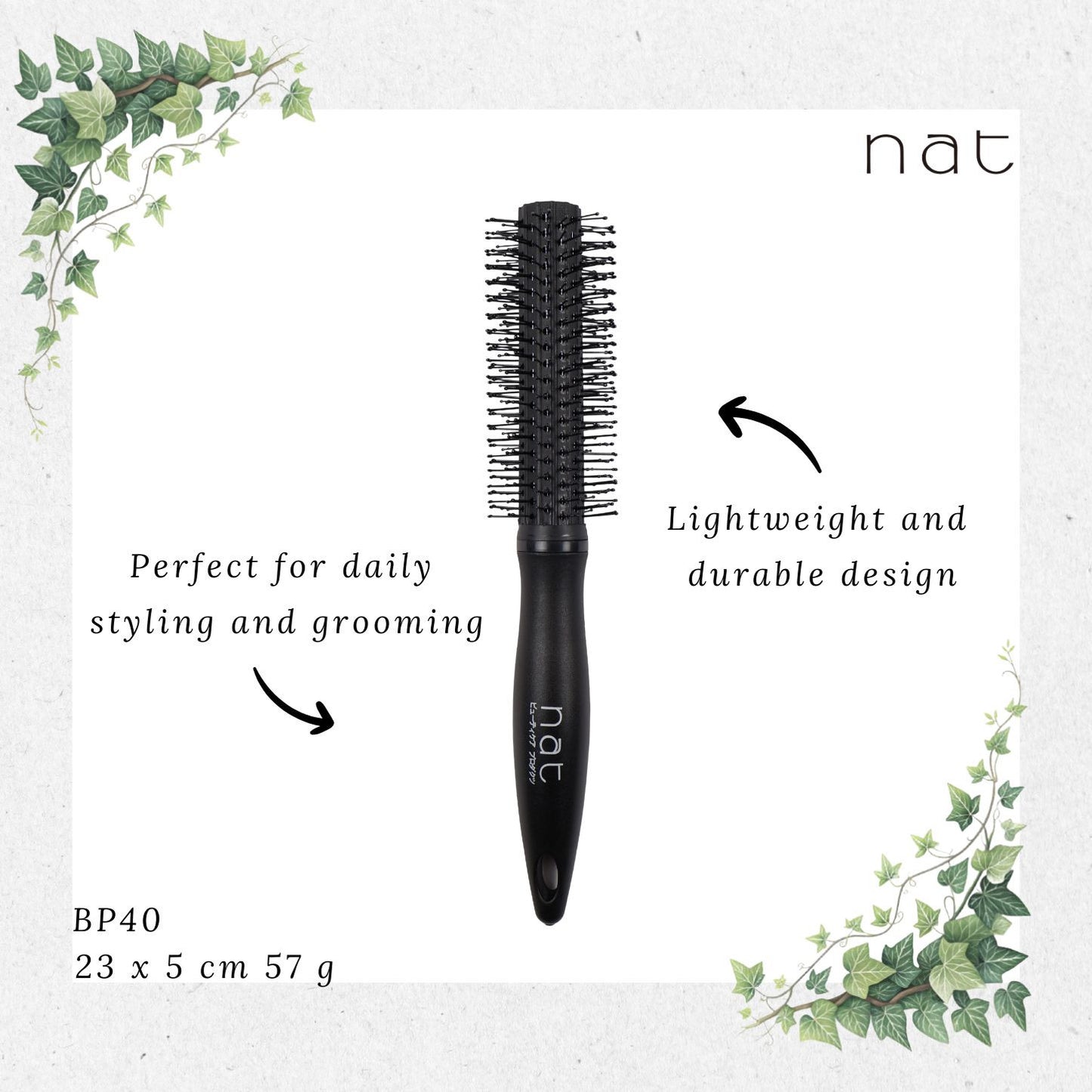 NAT PRO Professional Nylon Stylist Air Cushion Brushes with Ergonomic Grip