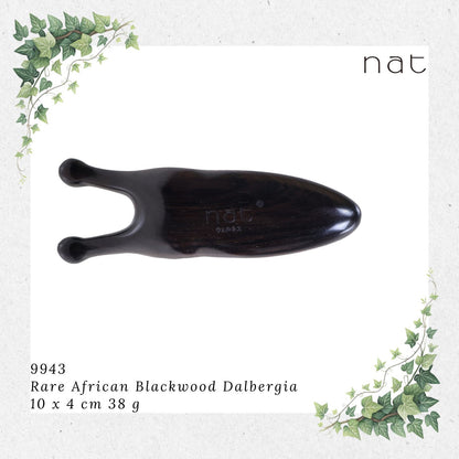NAT Natural Precious African Blackwood Dalbergia Wood Wooden Massage Anti-Static Eye & Nose Gua Sha [9943]