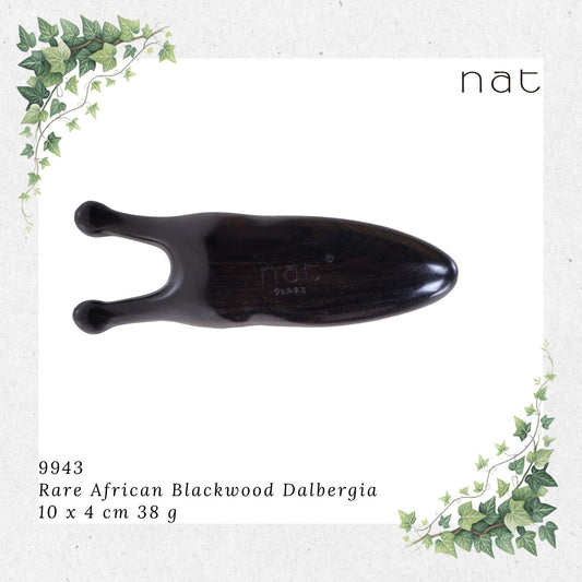 NAT Natural Precious African Blackwood Dalbergia Wood Wooden Massage Anti-Static Eye & Nose Gua Sha [9943]