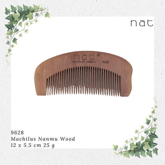 NAT Natural Machilus Nanmu Anti Static Wooden Comb [9628]