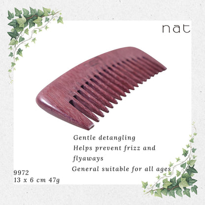 NAT Natural Purpleheart Wood Comb [9972]