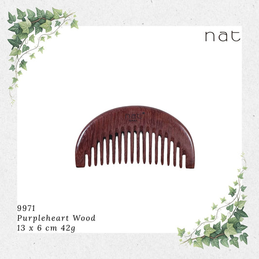 NAT Natural Purpleheart Wood Comb [9971]