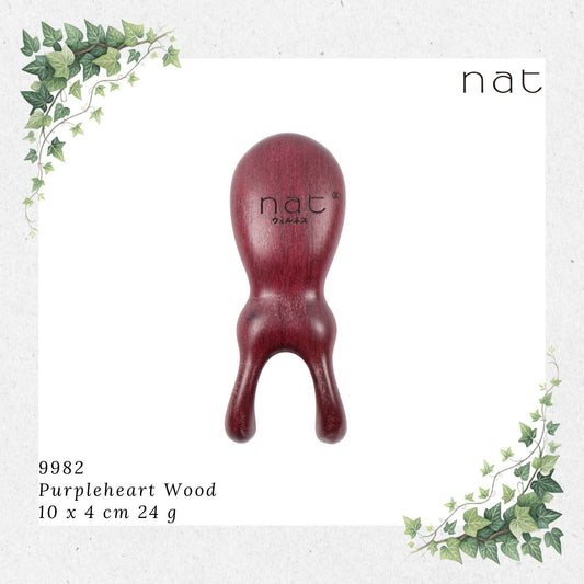 NAT Natural Purpleheart Wood Wooden Massage Anti-Static Gua Sha Comb [9982]