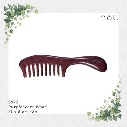 NAT Natural Purpleheart Wood Comb [9975]
