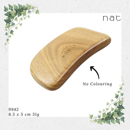 NAT Natural Gold Sandalwood Wood Wooden Massage Anti-Static Slab Design Gua Sha [9942]