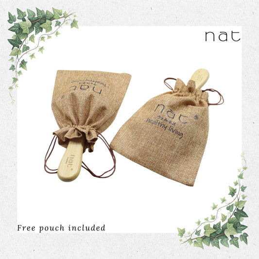 NAT High Quality Bamboo Hair Brushes Combo with Rubber Air Cushion [BW20+BW21]