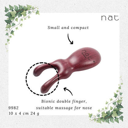 NAT Natural Purpleheart Wood Wooden Massage Anti-Static Gua Sha Comb [9982]