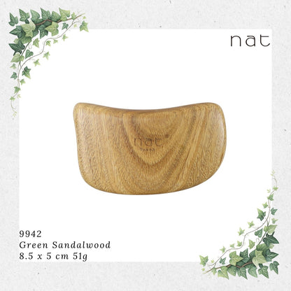 NAT Natural Gold Sandalwood Wood Wooden Massage Anti-Static Slab Design Gua Sha [9942]